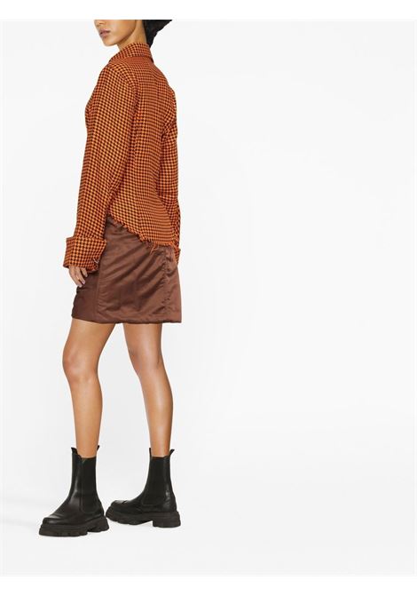 camicia pied de poulle MARQUES ALMEIDA | Camicia | AWTP0432SHDBLACK/ORANGE